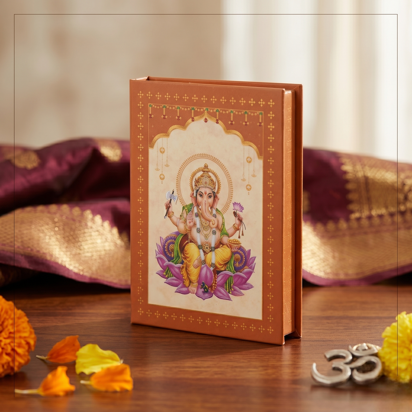 Shree Ganesha Silver Coin – God of New Beginnings | Premium Book-Style Gift Box