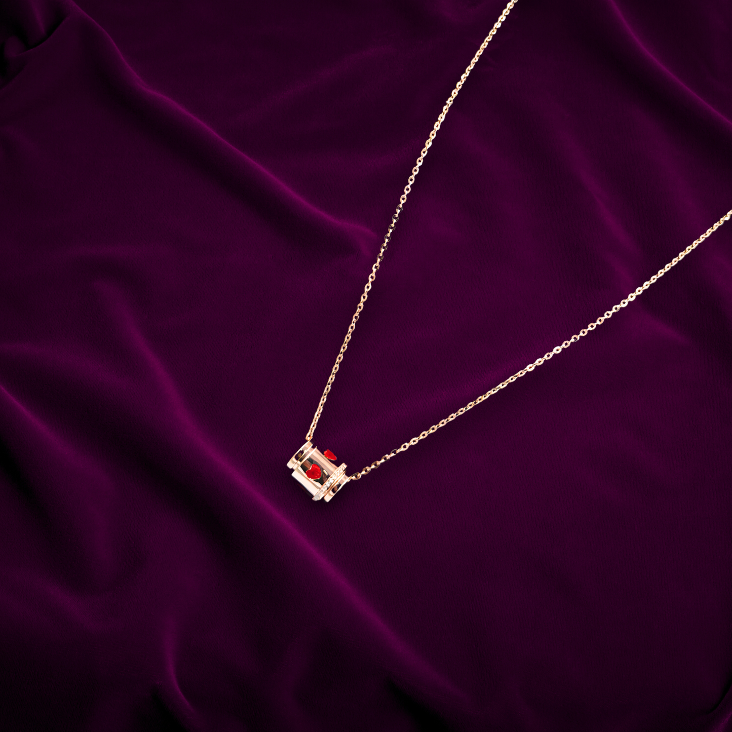 Velora Ruby Cage Necklace