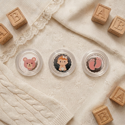 "It's a Girl!" 999 Pure Silver Coin Set – 3 Coins × 2.5g | Baby Girl Gift Box with Certificate of Authenticity