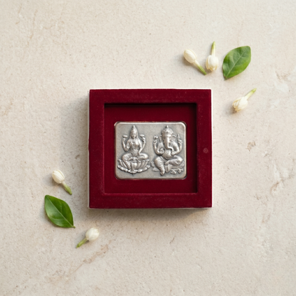 925 Silver Lakshmi Ganesha – Premium Velvet Gift Box