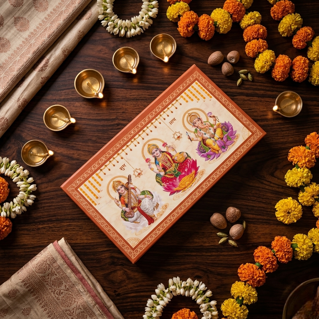 Shubh Labh Silver Coin Trio – Saraswati Lakshmi Ganesha Gift Set