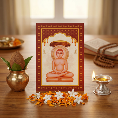 Bhagwaan Mahaveer Silver Coin – The Embodiment of Ahimsa | Jain Gift Box with Ahimsa Parmo Dharma