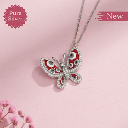 Sterling silver butterfly pendant