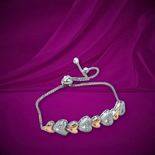 Shimmering Hearts Bracelet
