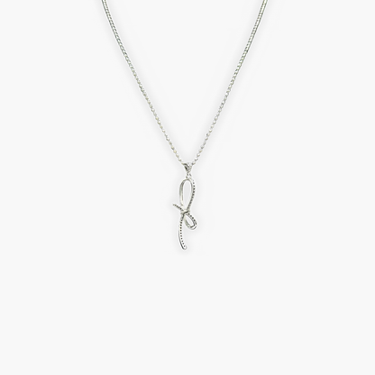 Silver Bow Charm Necklace