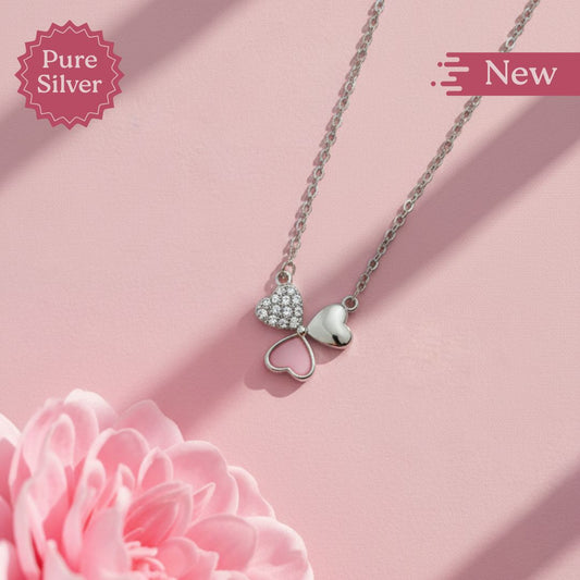 silver heart necklace