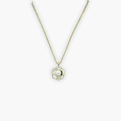Golden Bloom Pearl Pendant