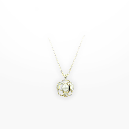 Golden Bloom Pearl Pendant