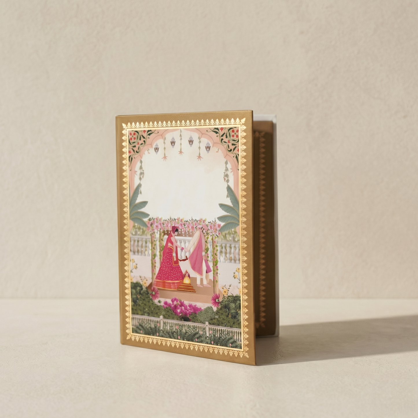 Lakshmi Charan Rose Gold Silver Bar – Divine Footprint with Pink Gemstone in Miniature Art Gift Box