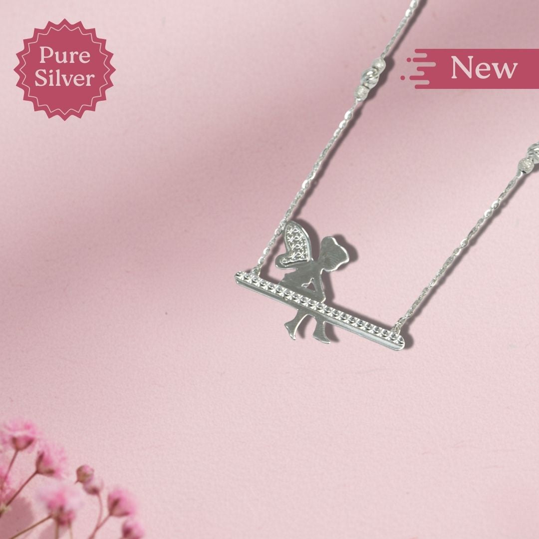 Silver Fairy Swing Necklace