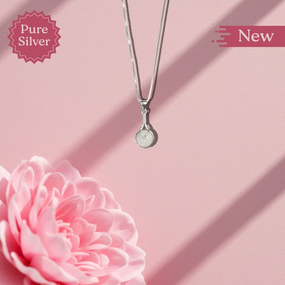 Opal Moon Charm Pendant Necklace