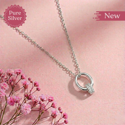 Sterling Silver Interlocking Circle Necklace