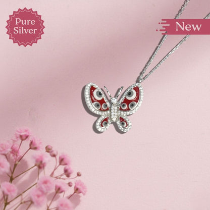 Sterling silver butterfly pendant