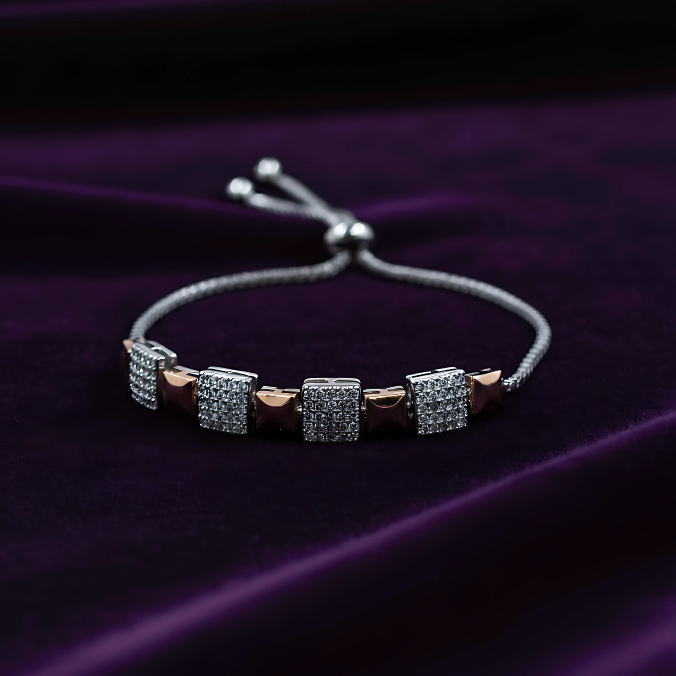 Diamond Blocks Bracelet