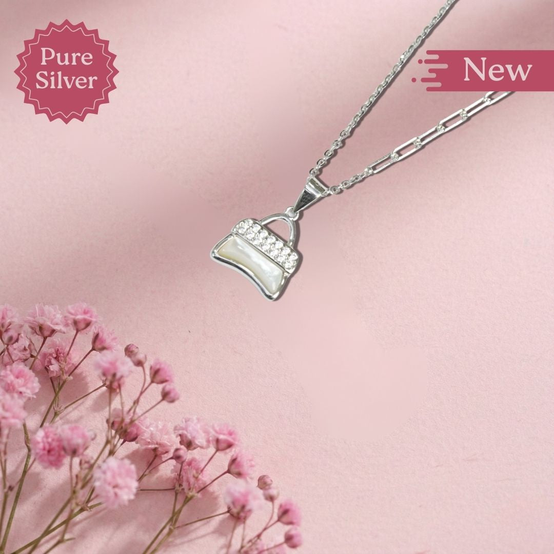 handbag pendant necklace