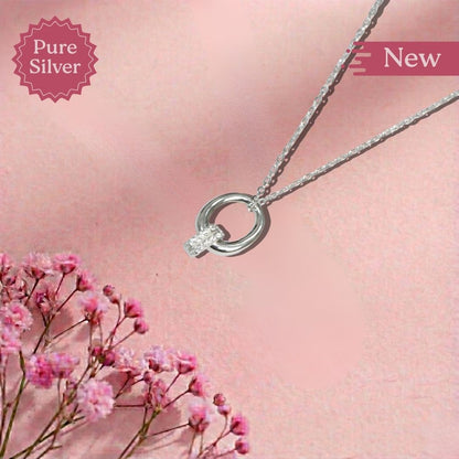 Sterling Silver Interlocking Circle Necklace