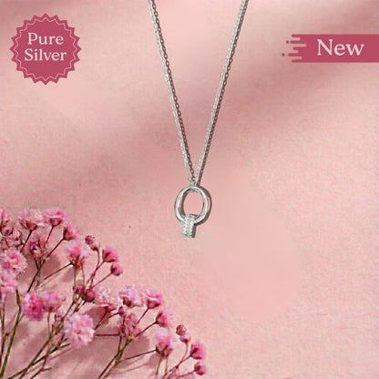 Sterling Silver Interlocking Circle Necklace