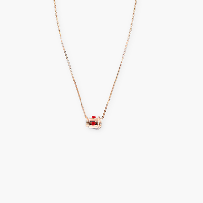 Velora Ruby Cage Necklace