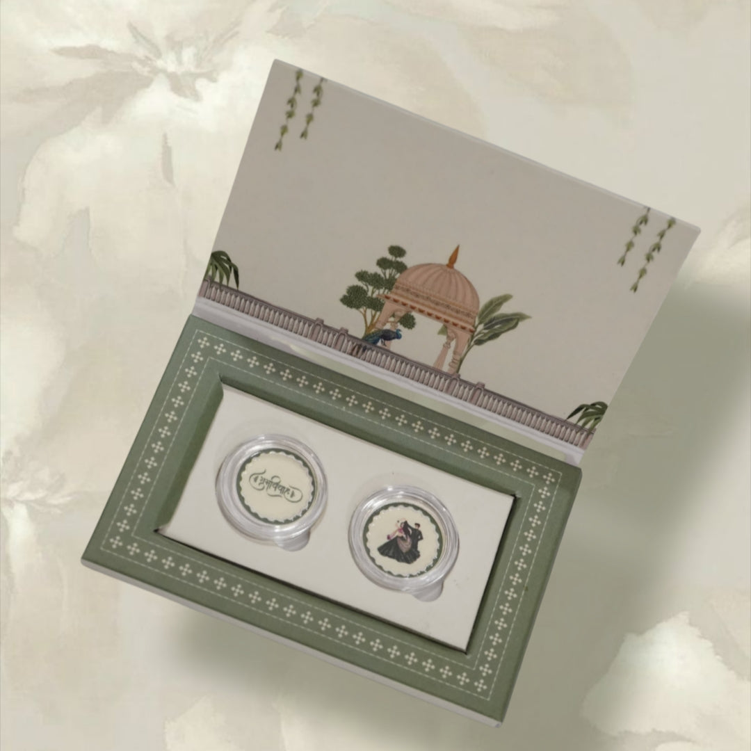 Shubh Vivah Silver Coin Gift Set – Wedding Keepsake in Miniature Art Box